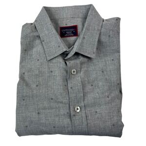 UNTUCKit Gray w/ Orange & Blue Floral Pattern All Over Long Sleeve Button Up M